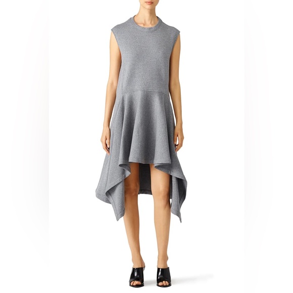 Marni Gray Sideswept Hem Tunic Dress Wool Sleeveless Minimalist IT 42/US 6 - Picture 1 of 14